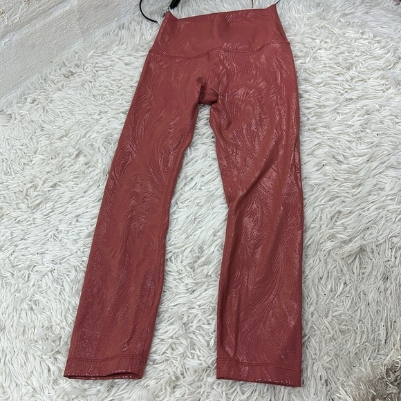 Lululemon Wunder Under High-Rise Crop 23" *Shine Acclimatize Soft Cranberry Pink - Picture 1 of 5